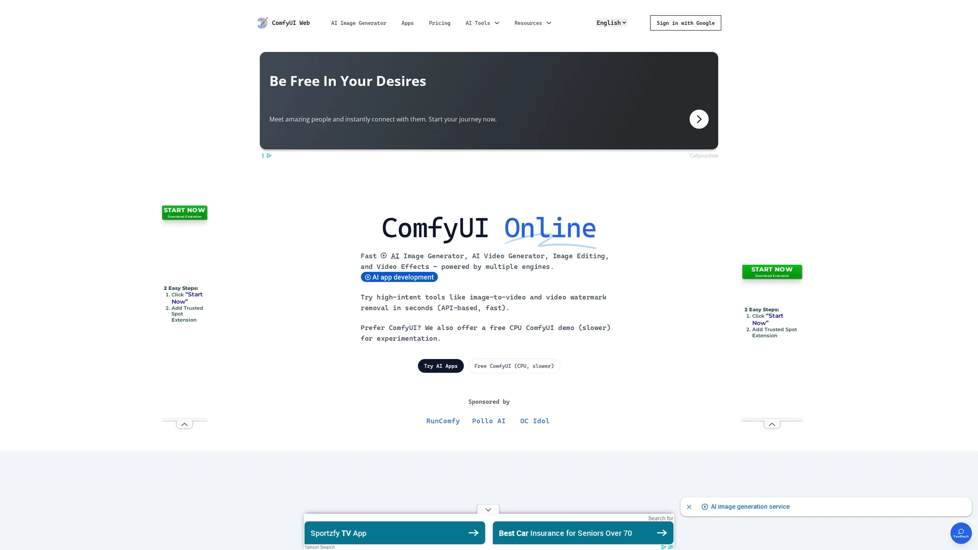 comfyui-web homepage