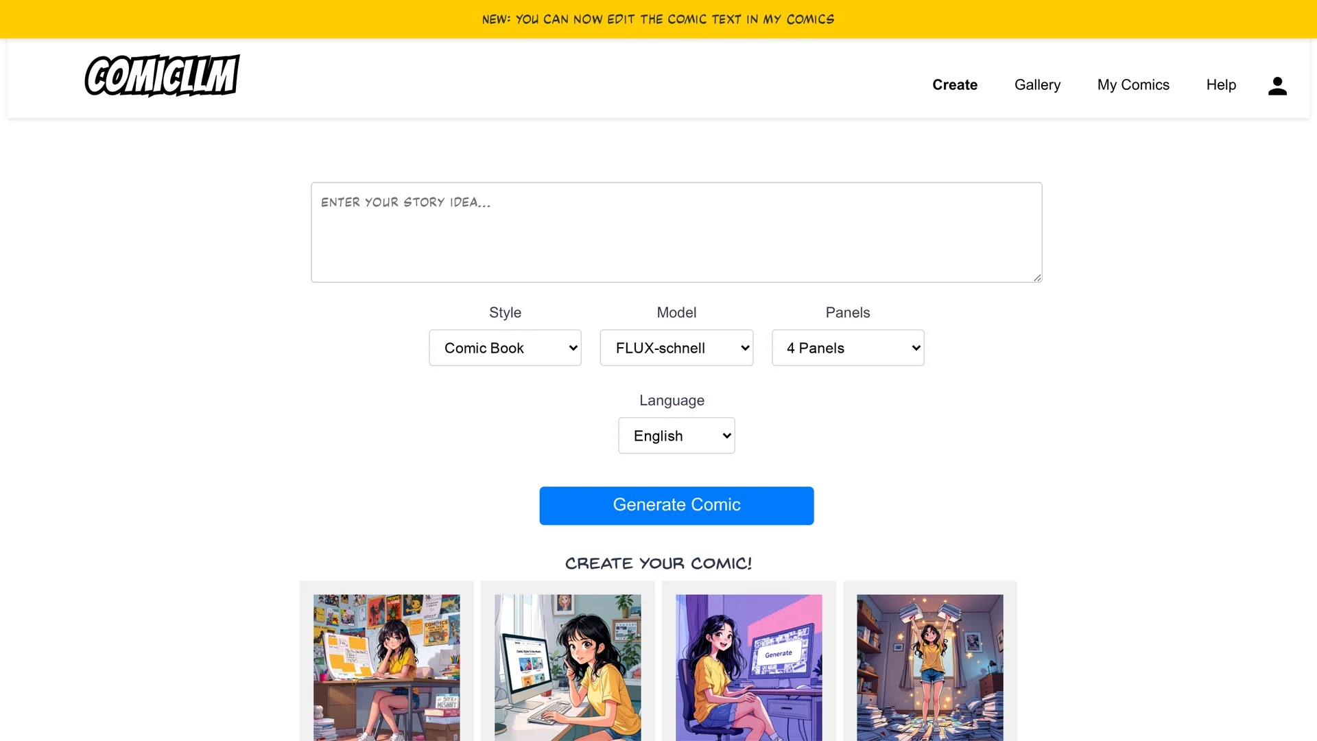 comicllm homepage