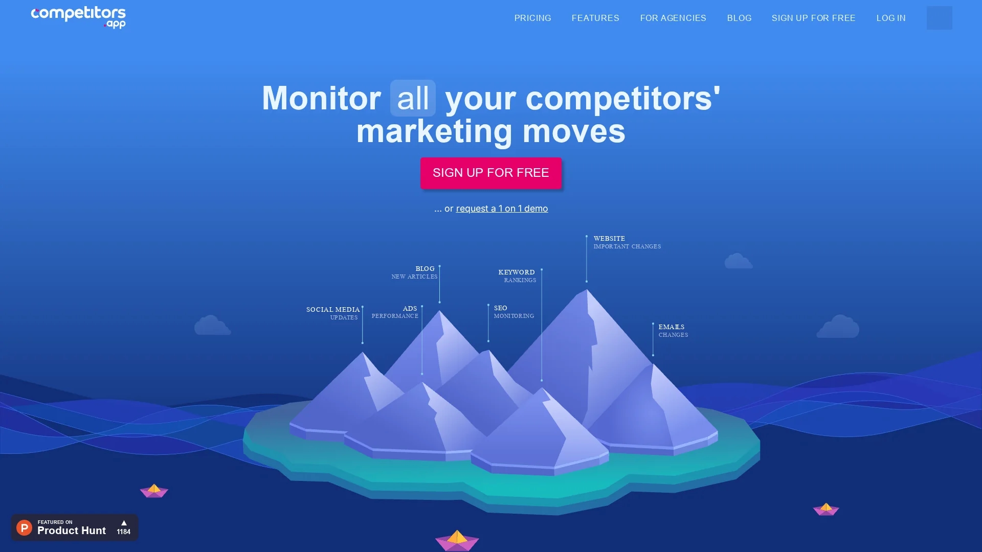 competitors-app homepage
