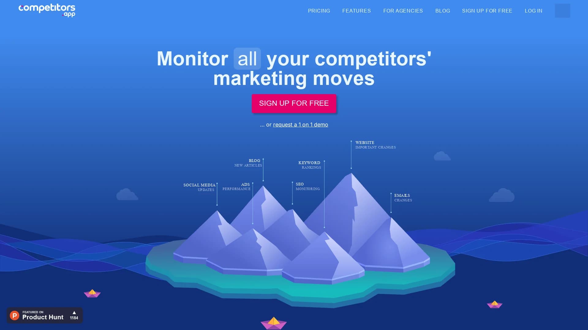 competitors-app homepage