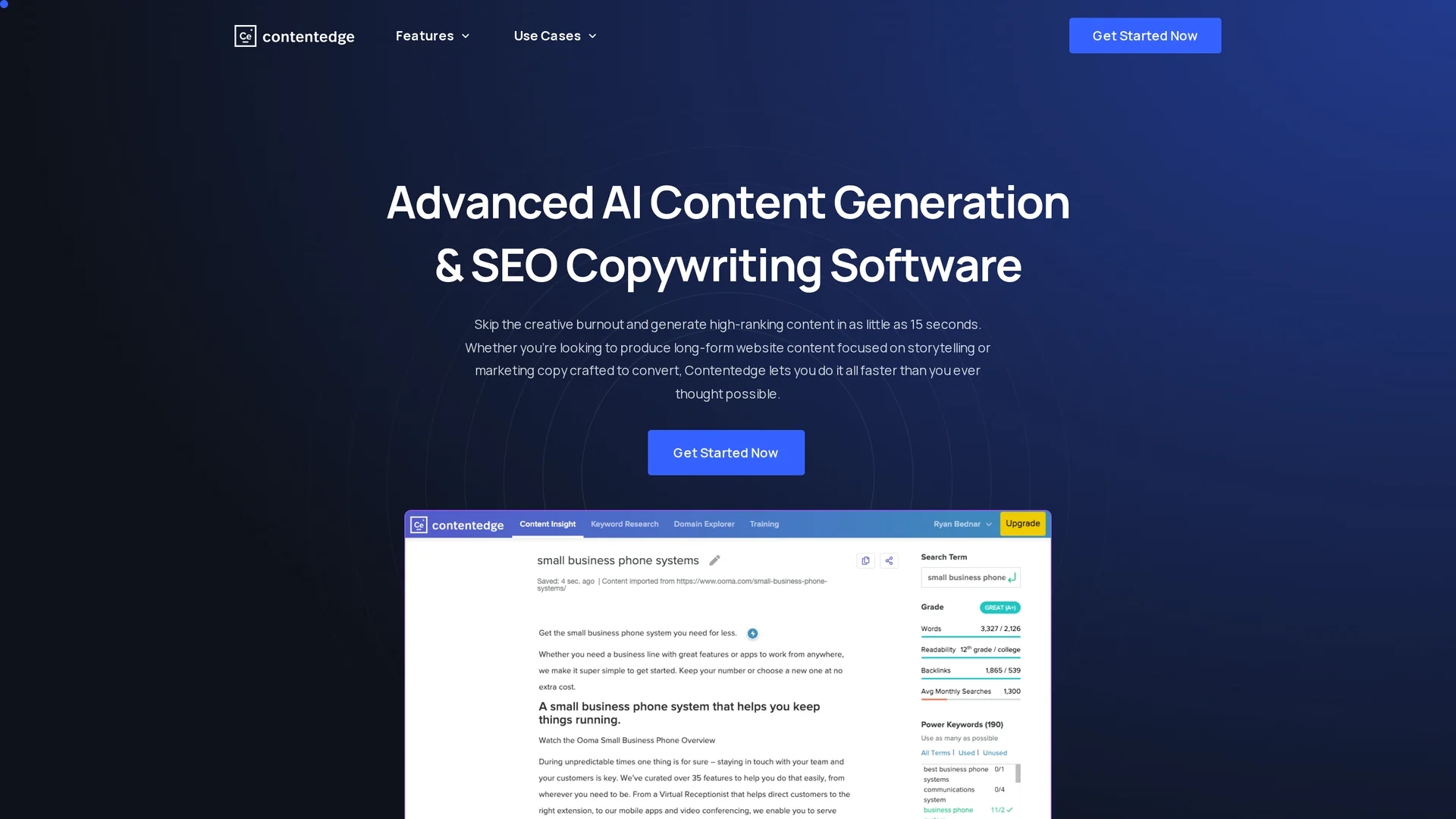 contentedge homepage