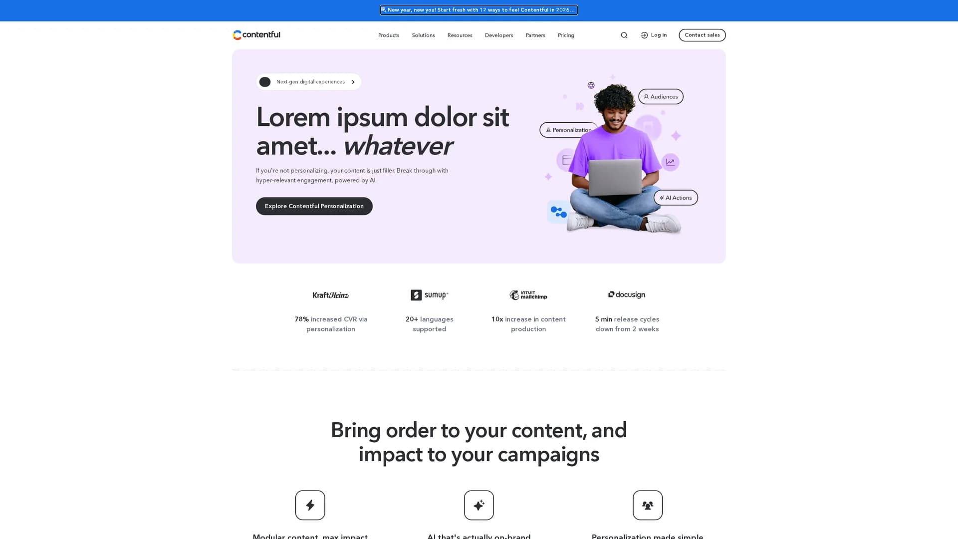 contentful homepage