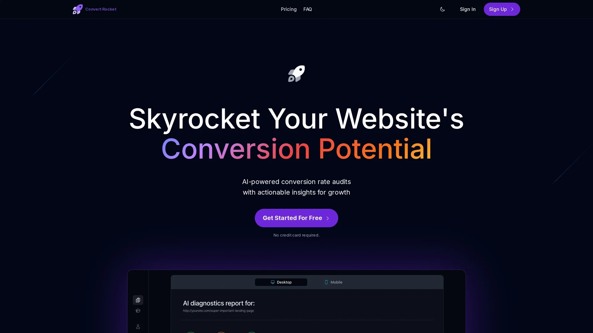 convert-rocket homepage