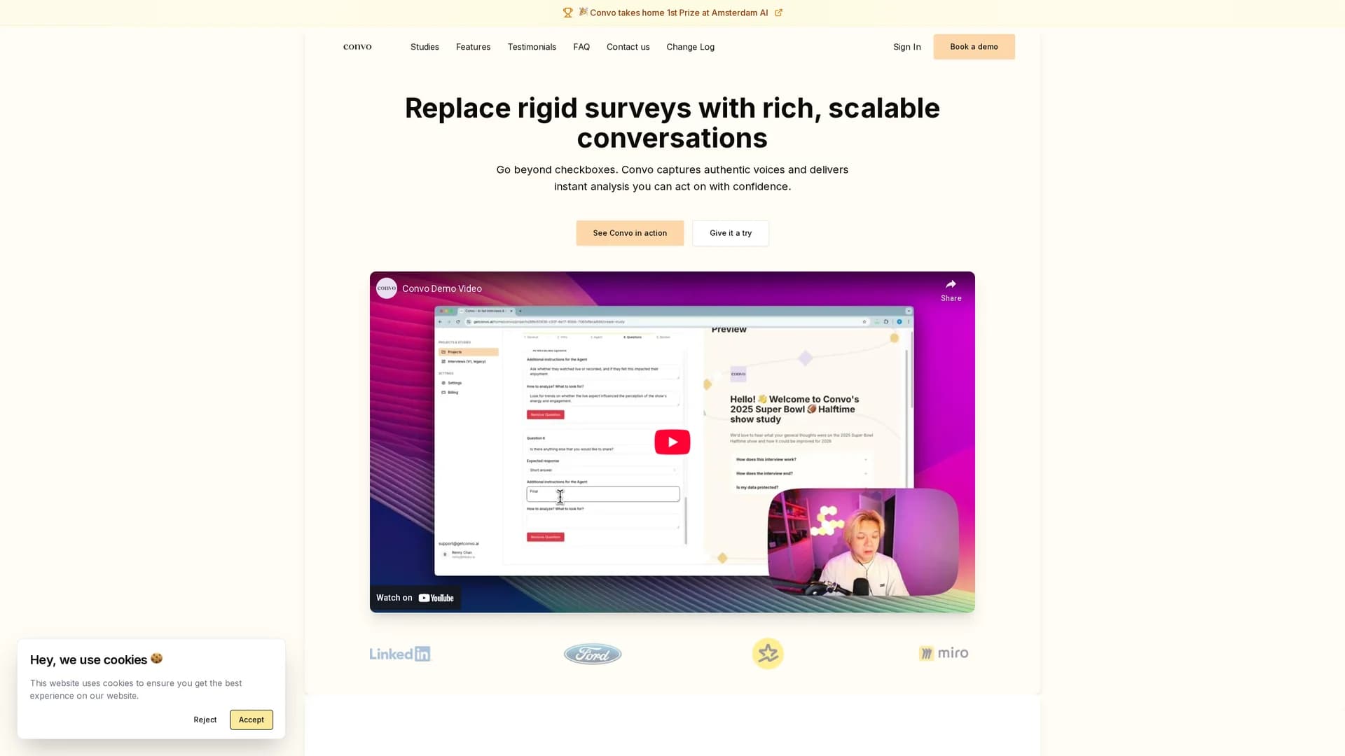 convo homepage
