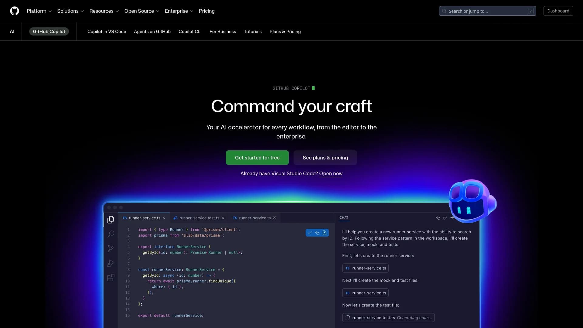 copilot homepage