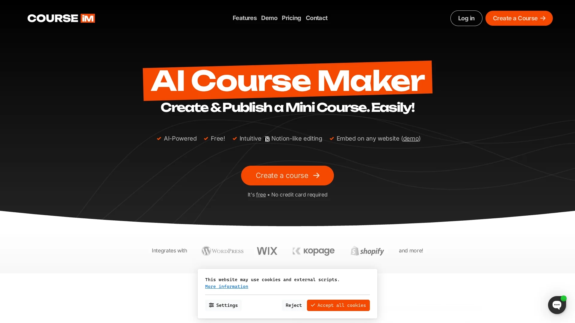 course-im homepage