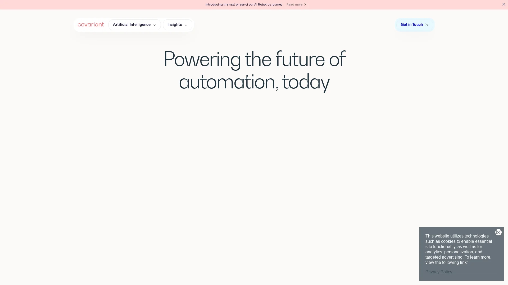 covariant-ai homepage