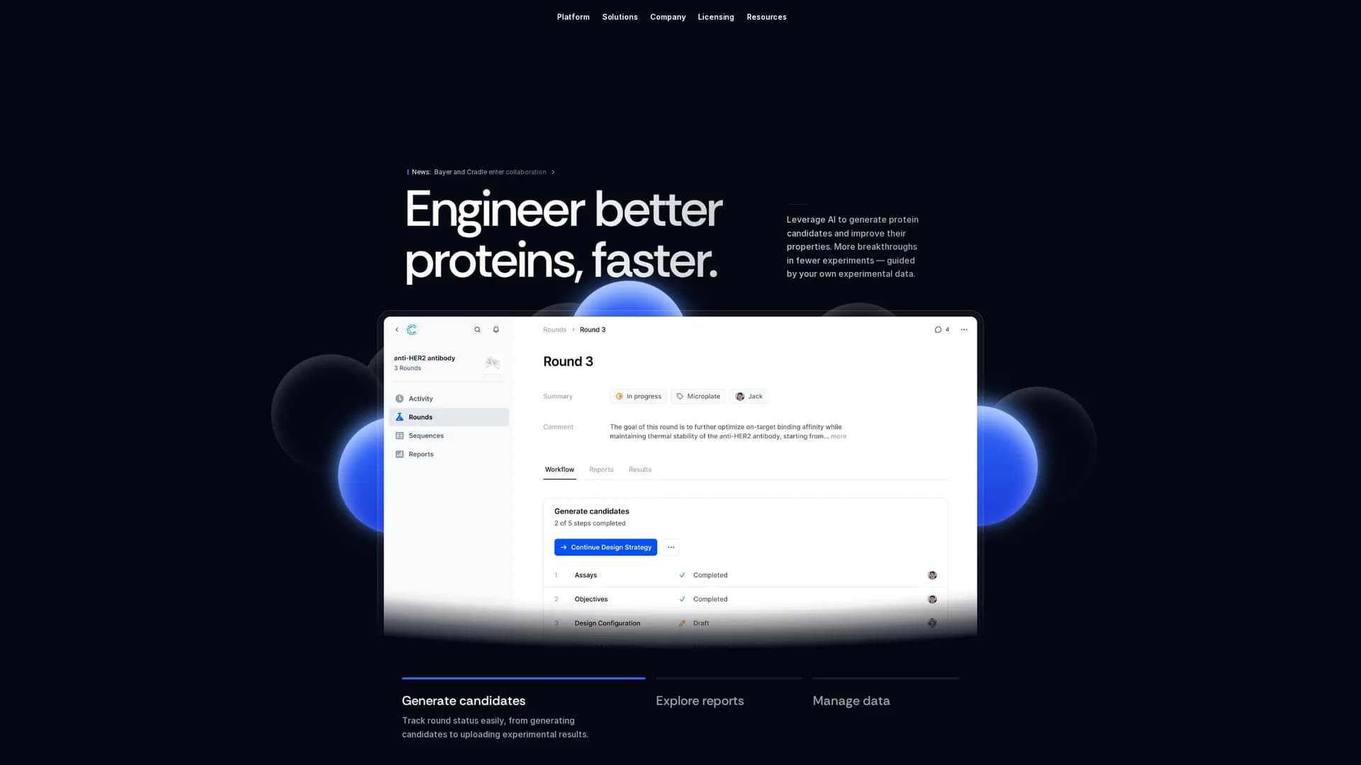 cradle homepage
