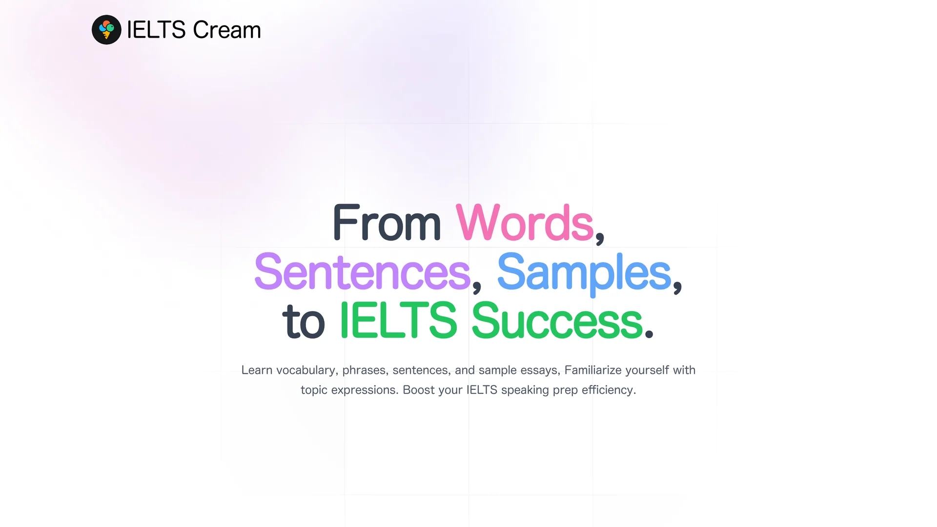 cream-ielts-speaking-prep-app homepage