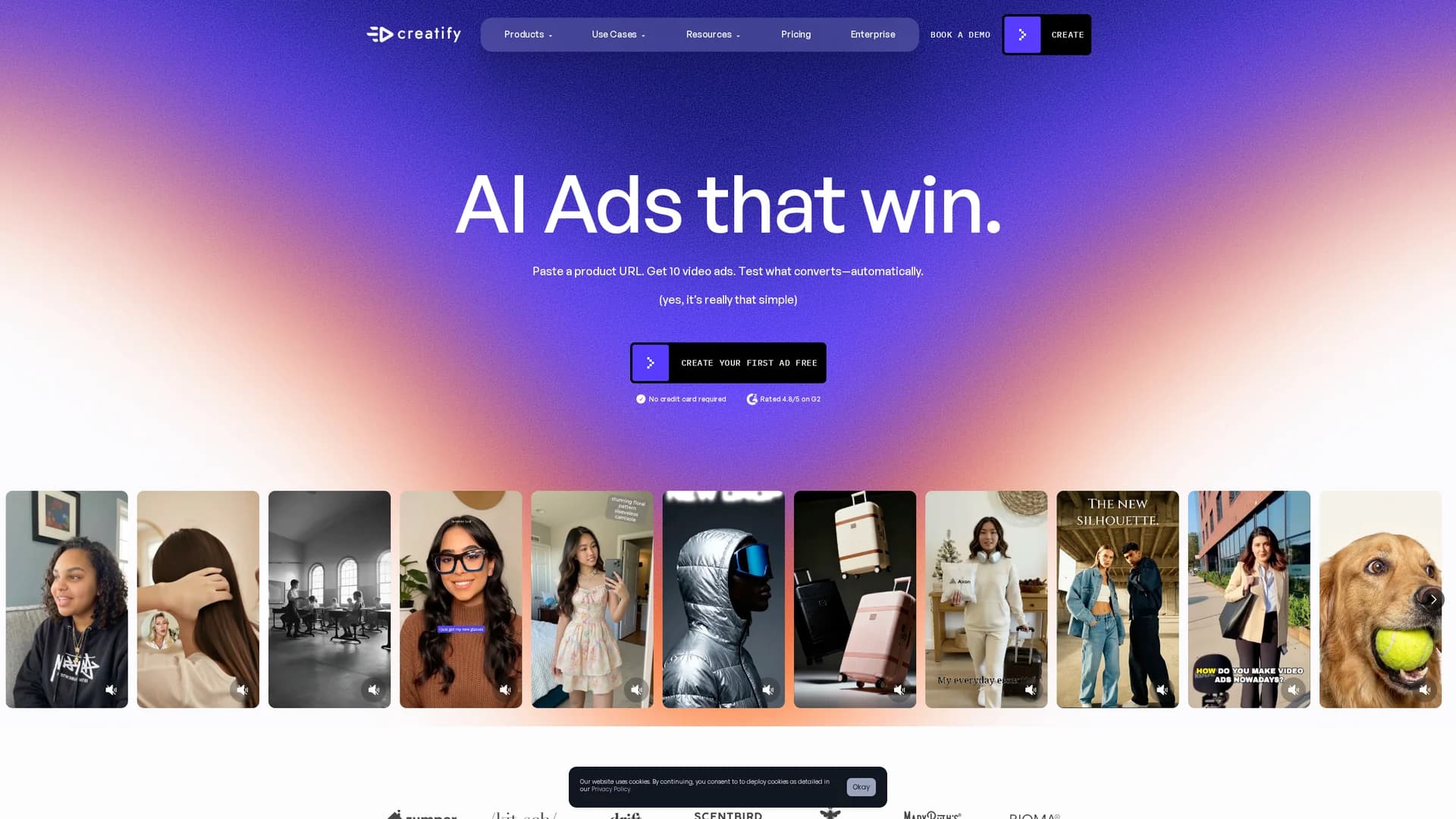 creatify-ai homepage