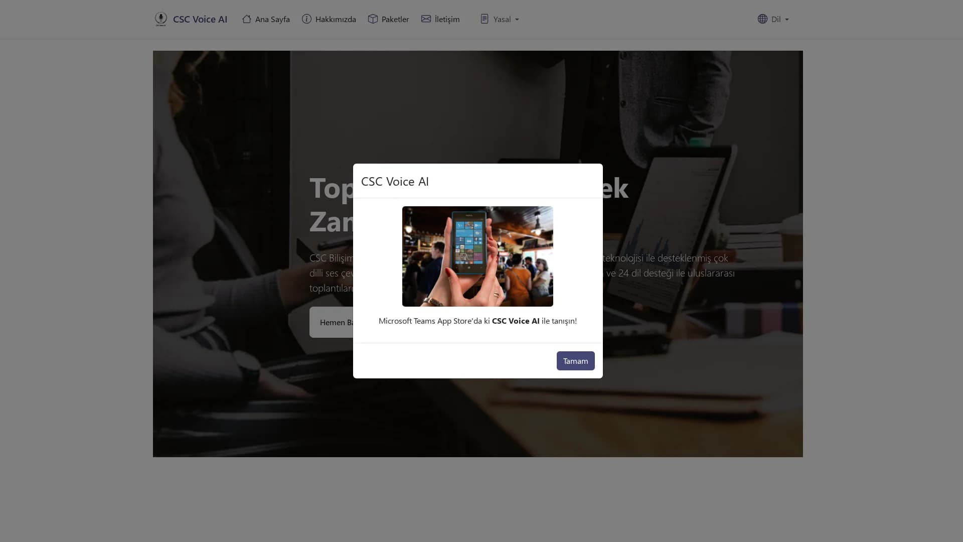 csc-voice-ai homepage