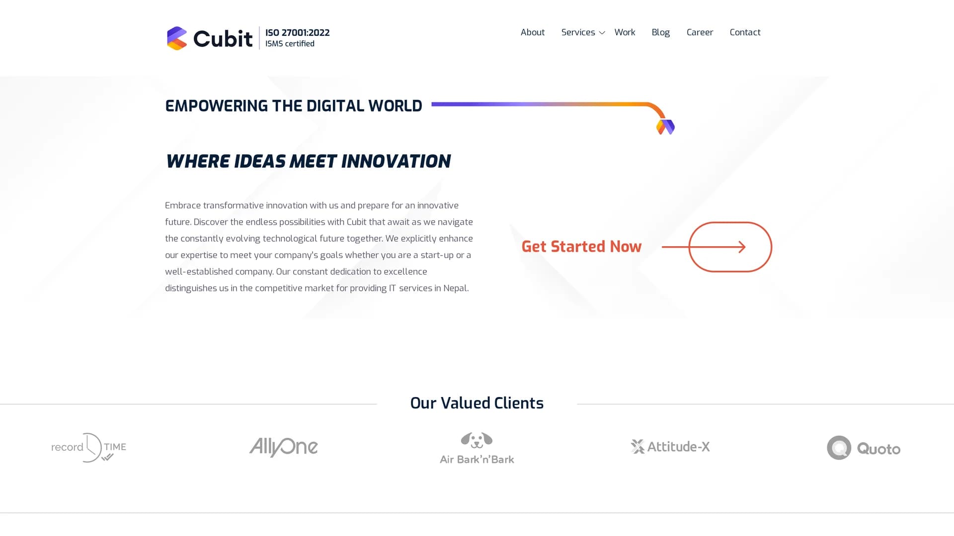 cubit-incorporated homepage