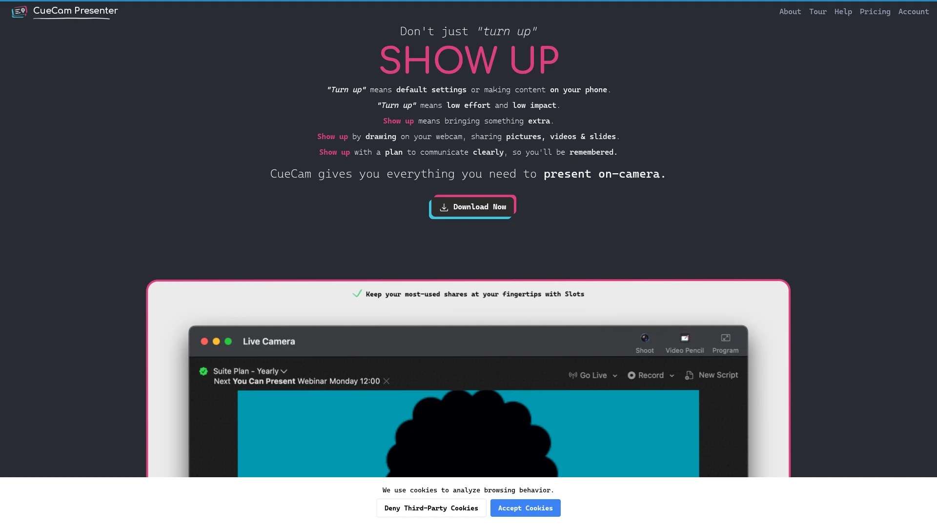 cuecam-presenter homepage