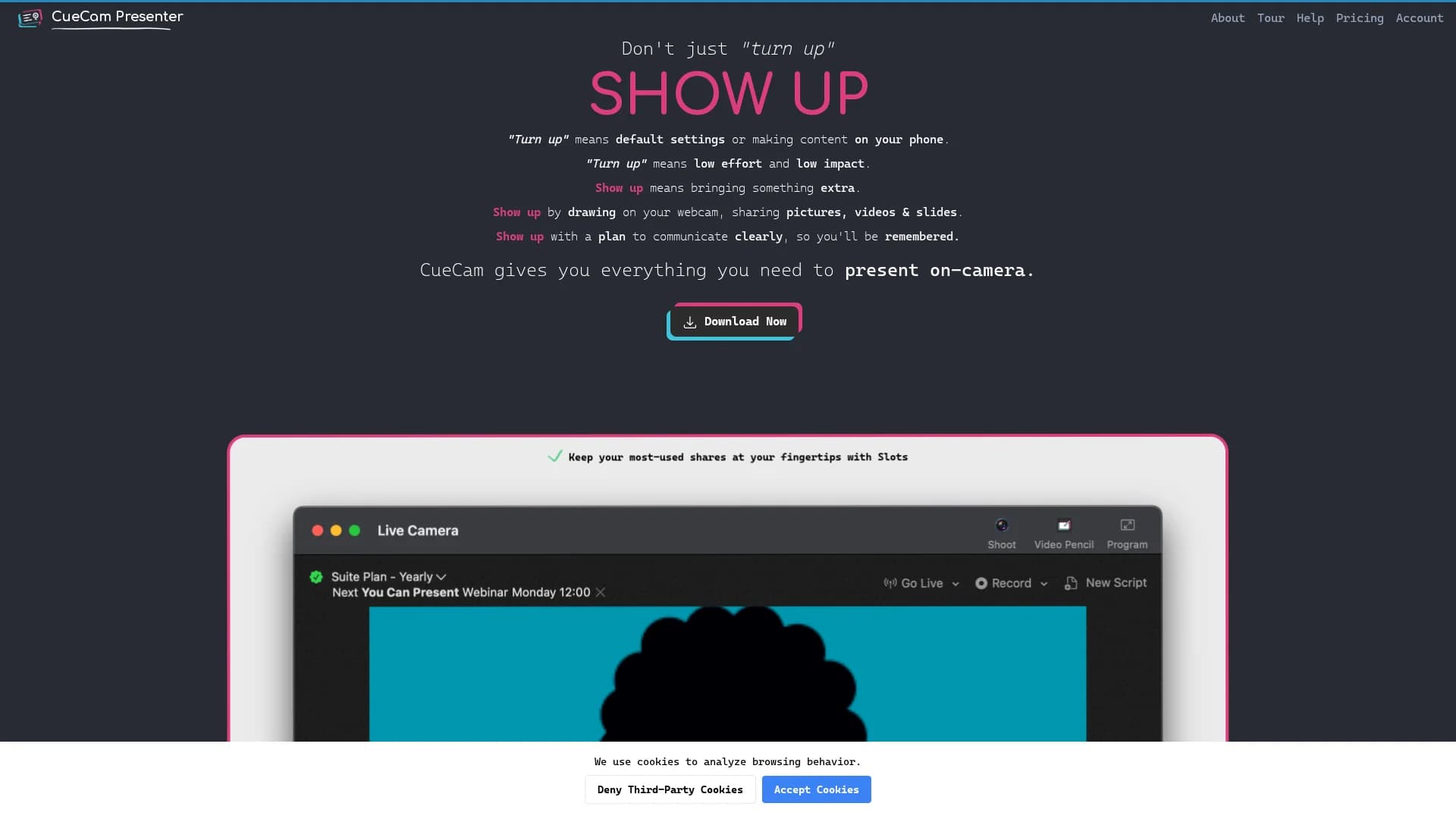 cuecam-presenter homepage