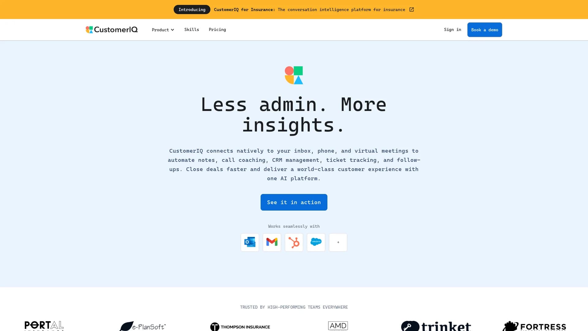 customeriq homepage