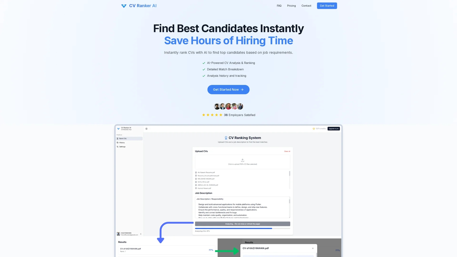 cv-ranker-ai homepage