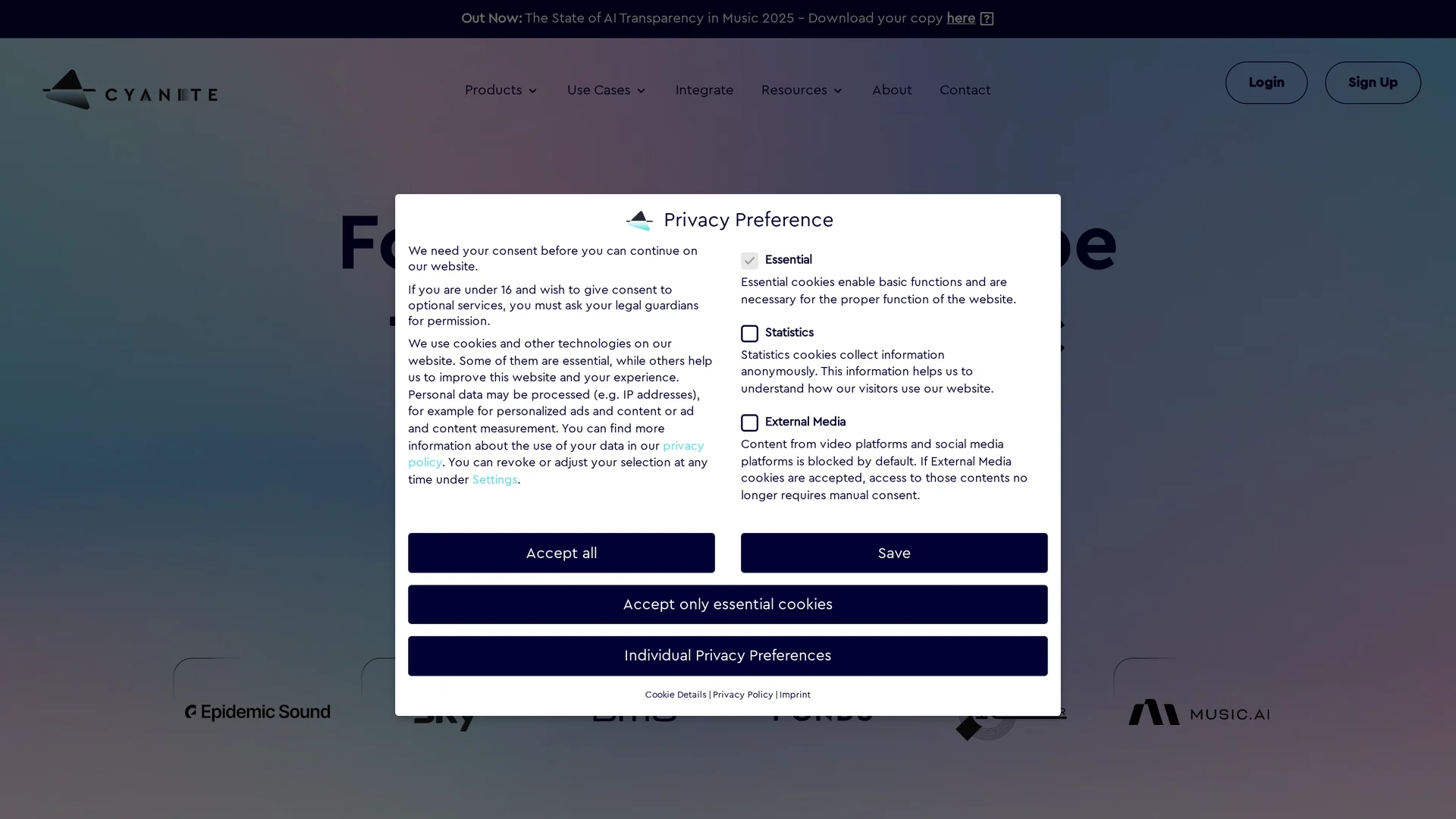 cyanite-s-free-text-search homepage