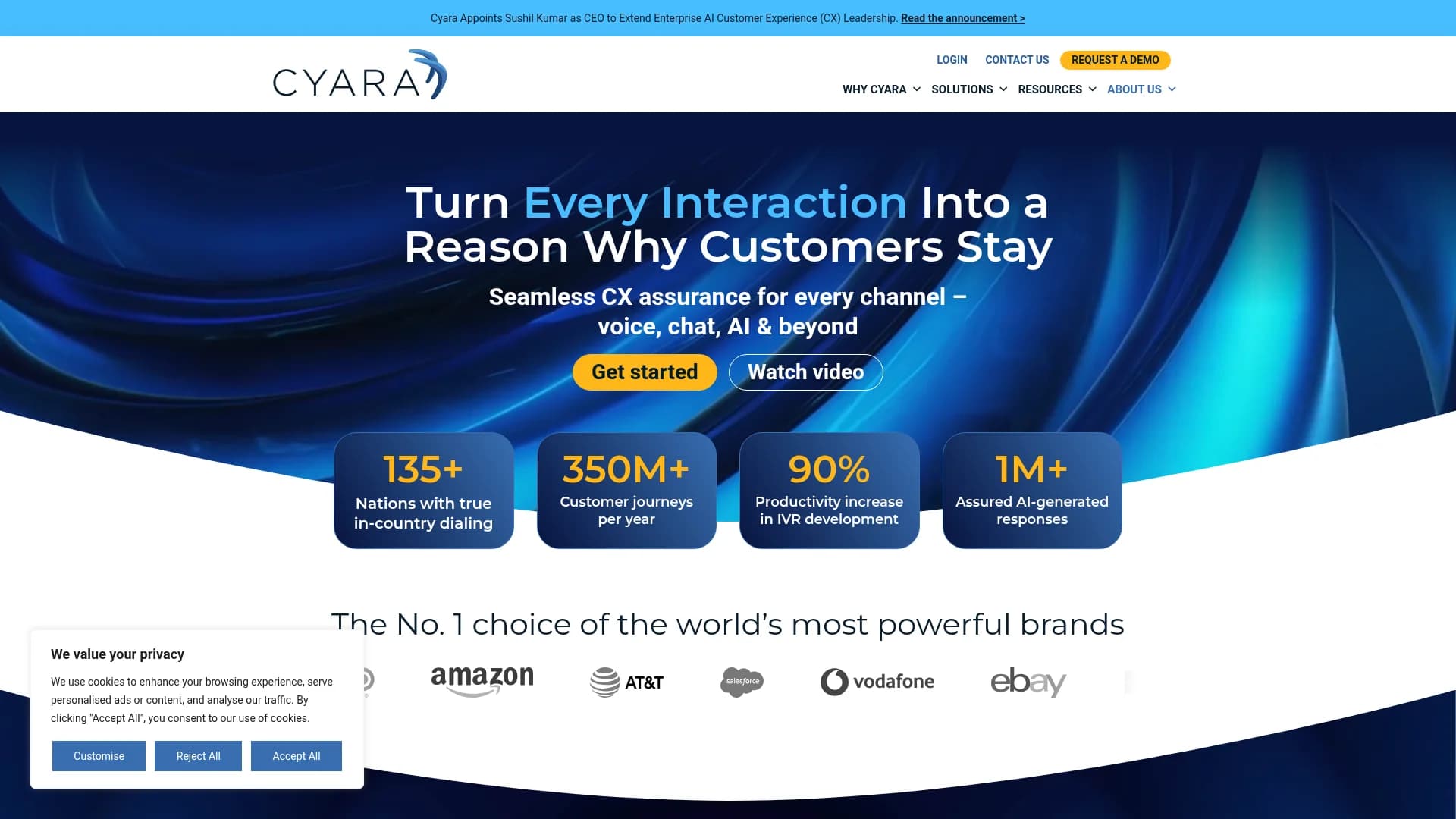 cyara-com homepage