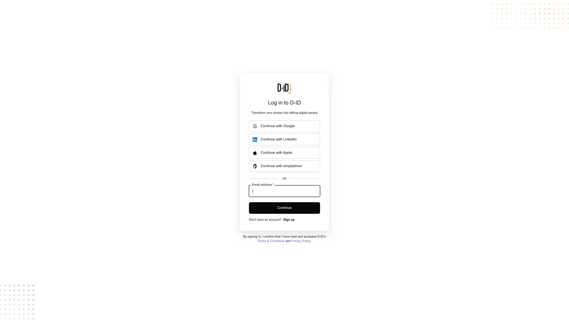d-id-creative-reality-studio homepage