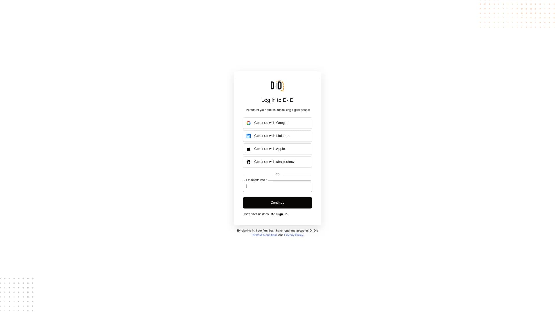 d-id-creative-reality-studio homepage