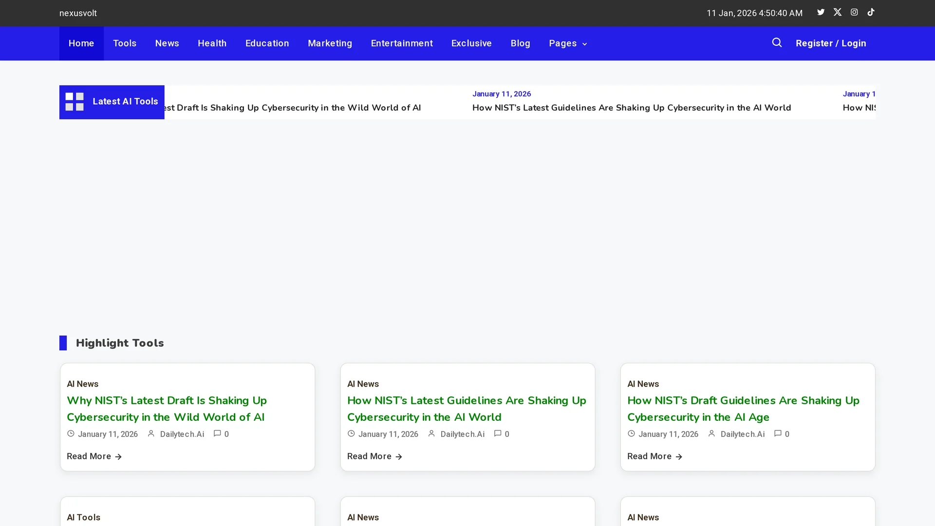 dailytech-ai homepage