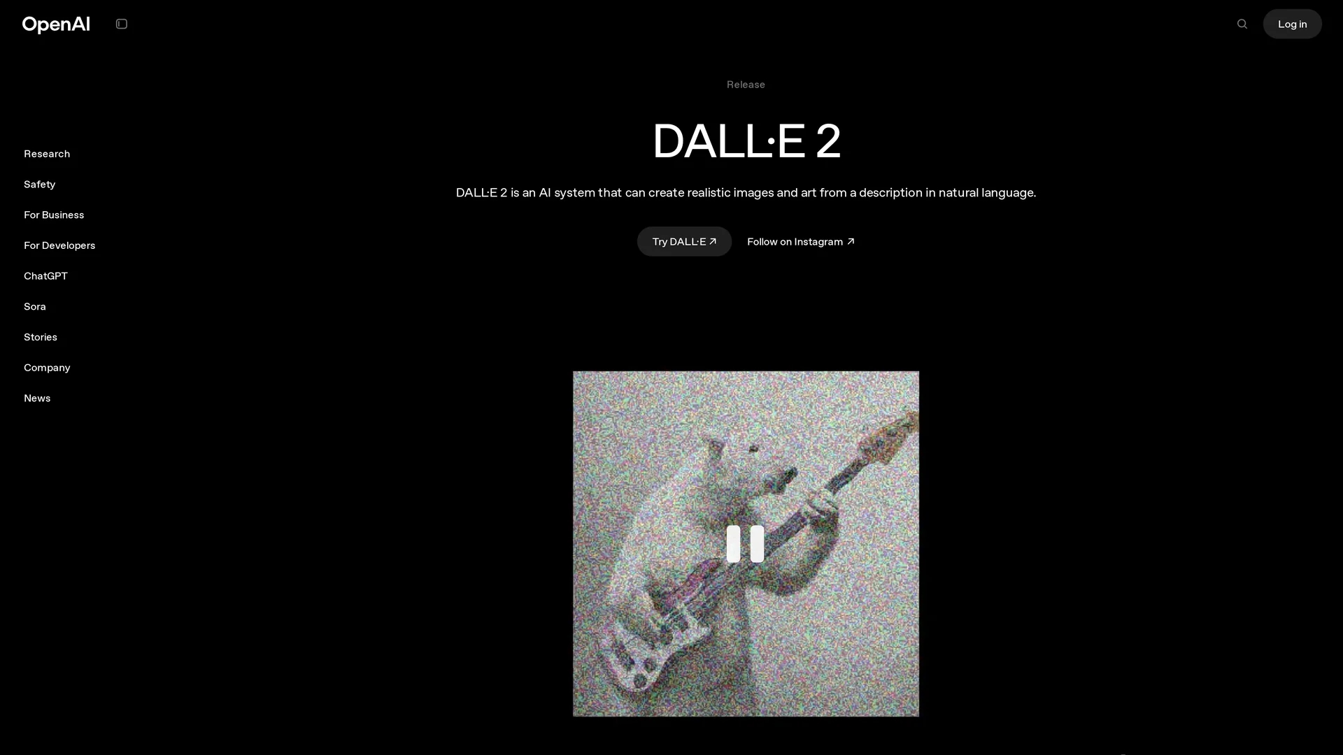 dall-e-2 homepage