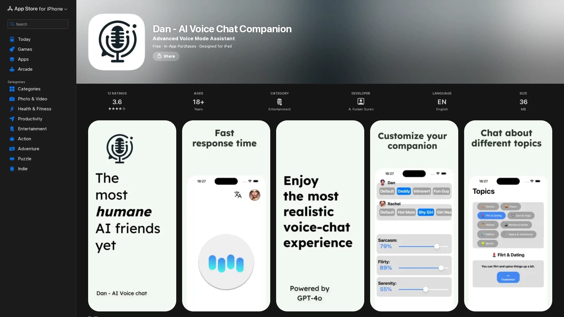 dan-ai-voice-chat-companion homepage