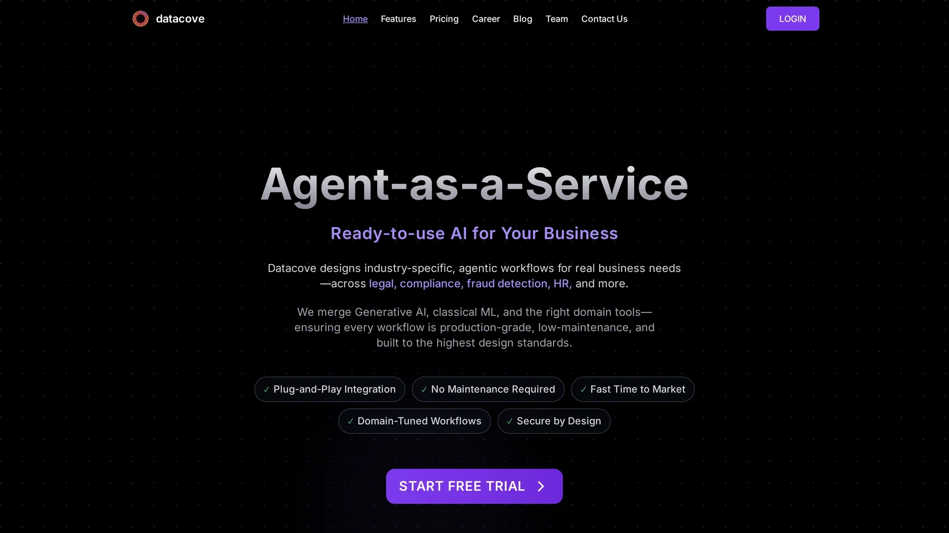 datacove homepage