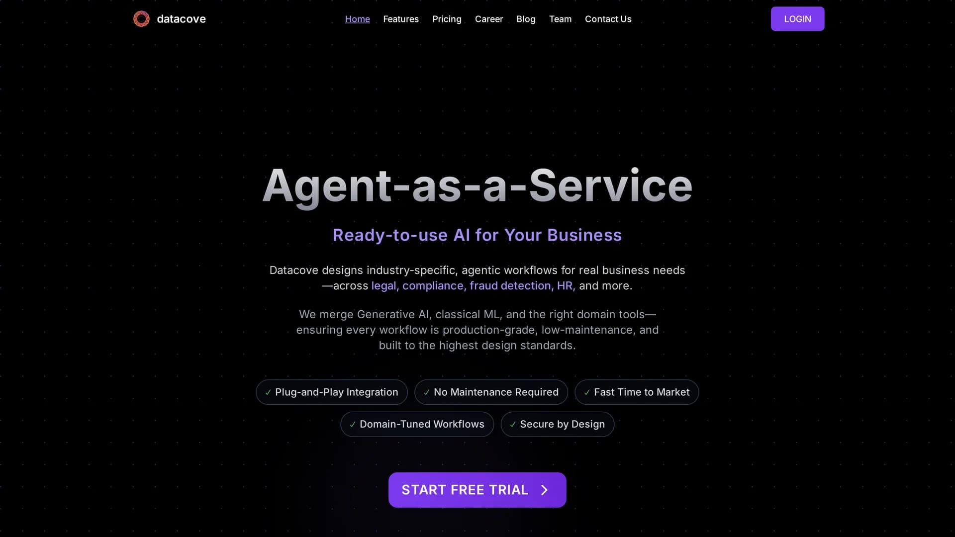 datacove homepage