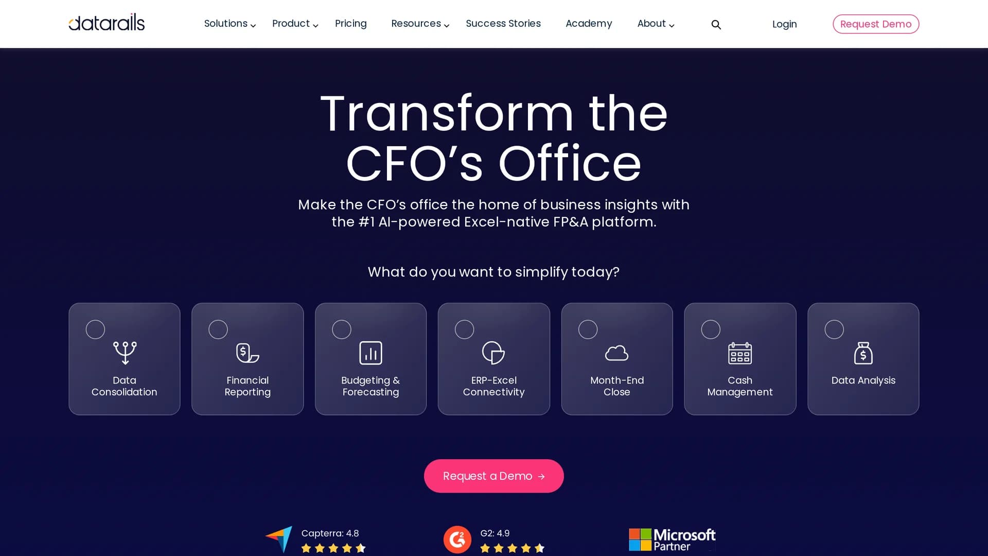 datarails-com homepage