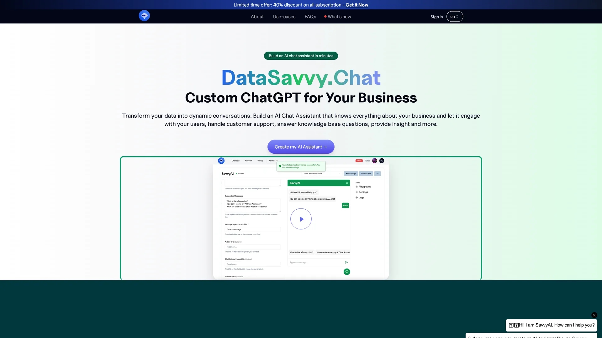 datasavvy-chat homepage