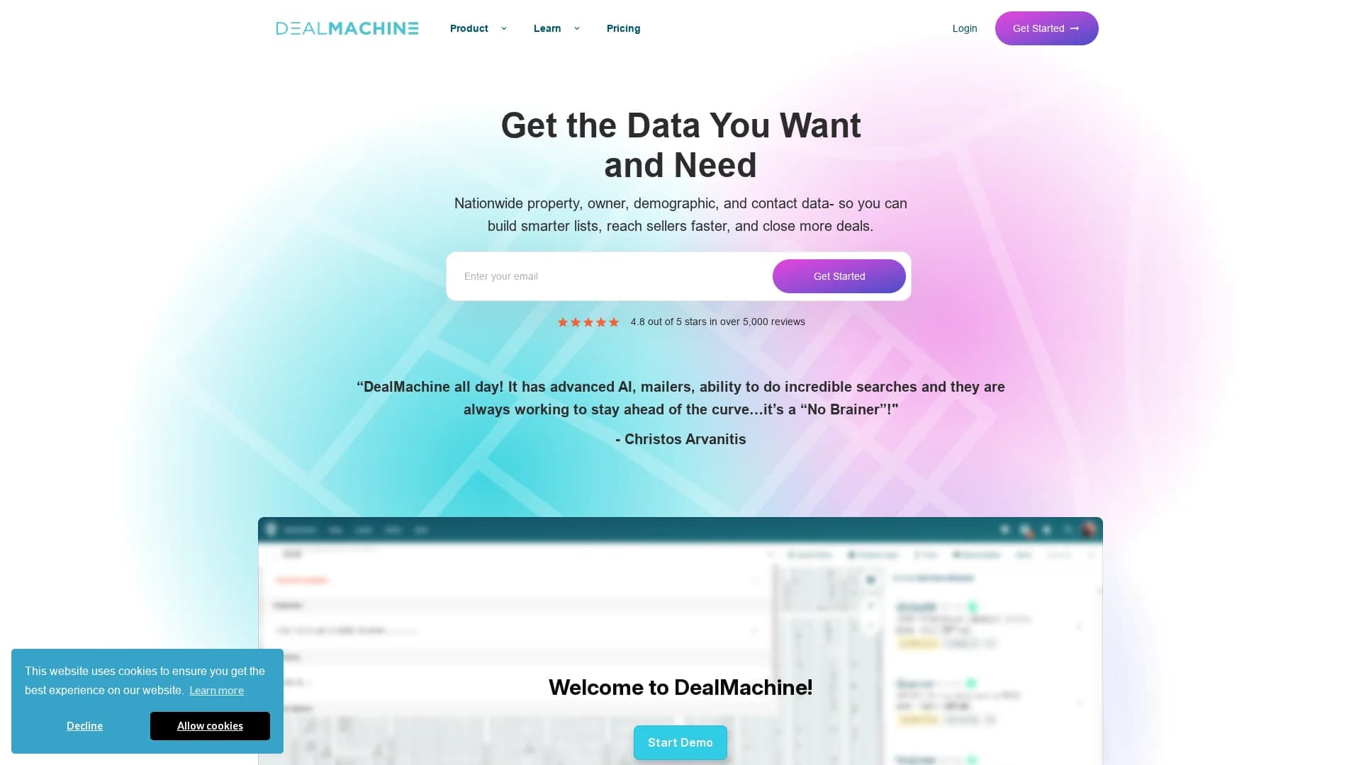 dealmachine homepage