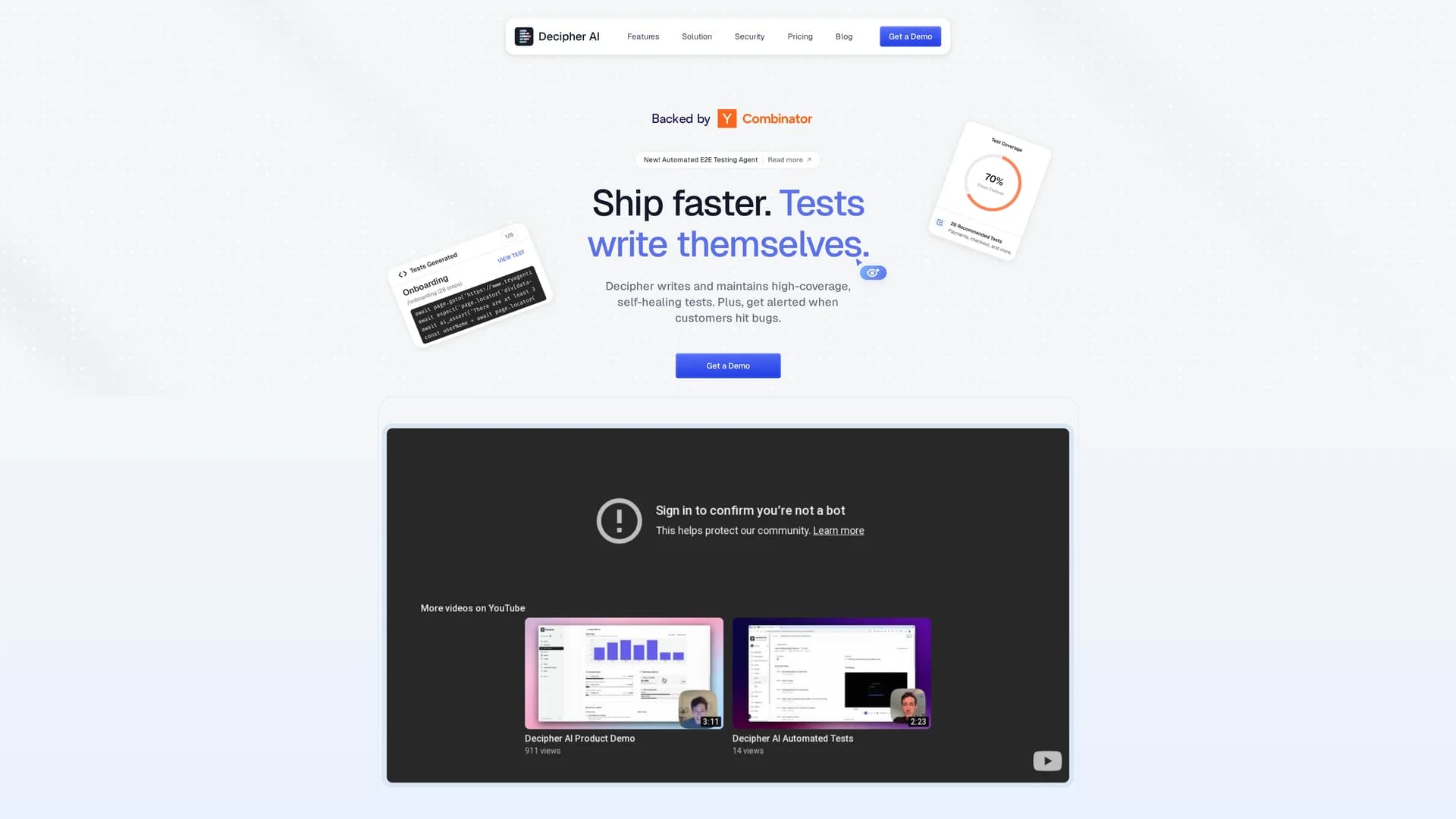 decipher homepage