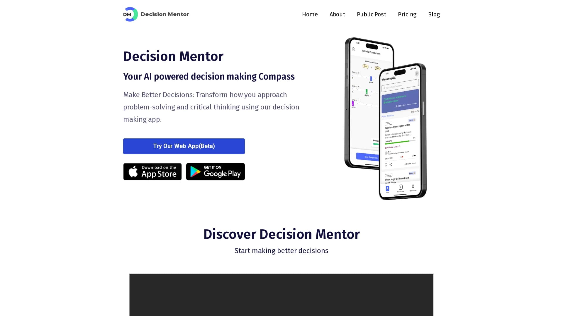 decisionmentor homepage