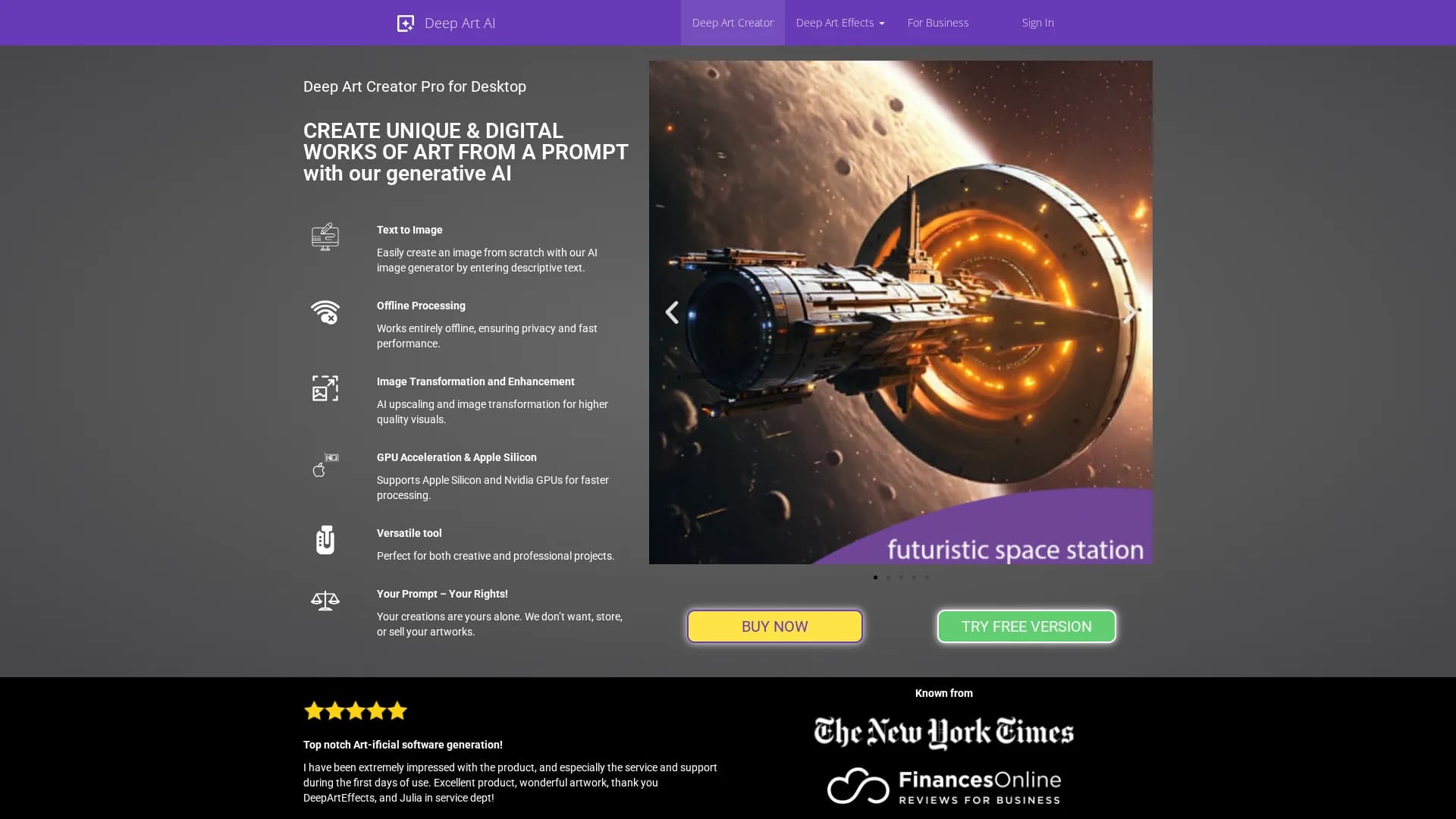 deep-art-creator homepage