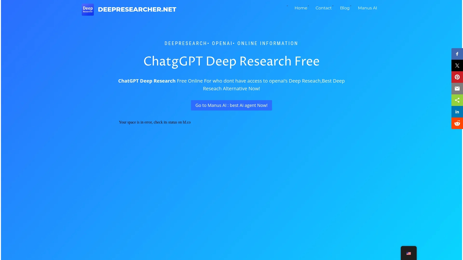 deep-research homepage