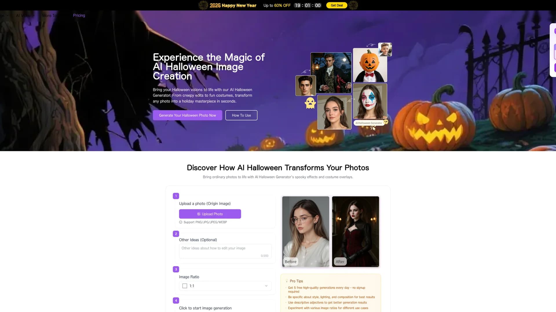 deepfake-maker-ai-halloween homepage