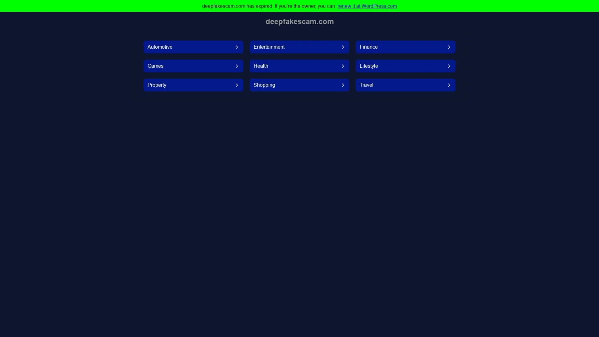 deepfakescam homepage