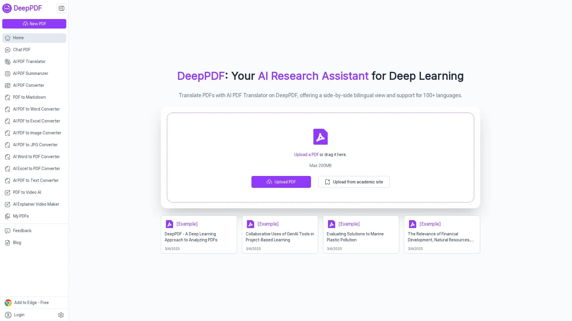 deeppdf homepage