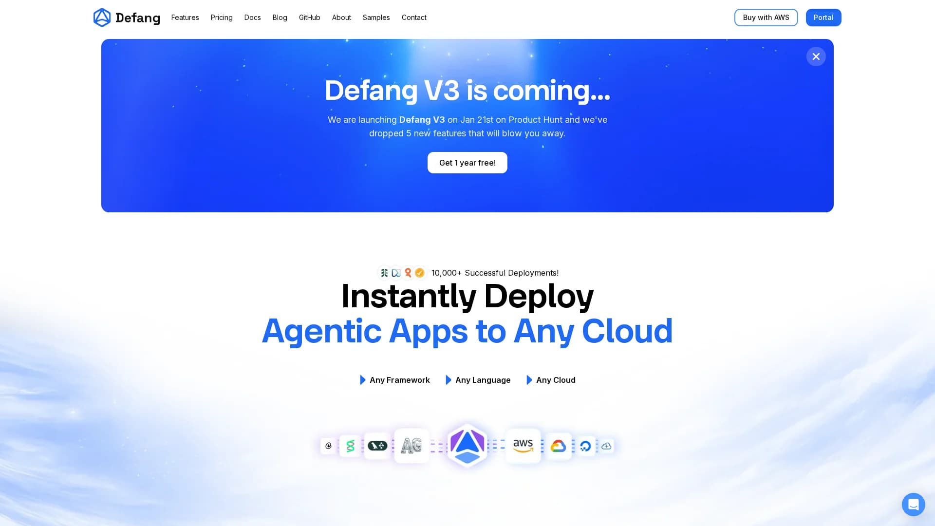 defang homepage