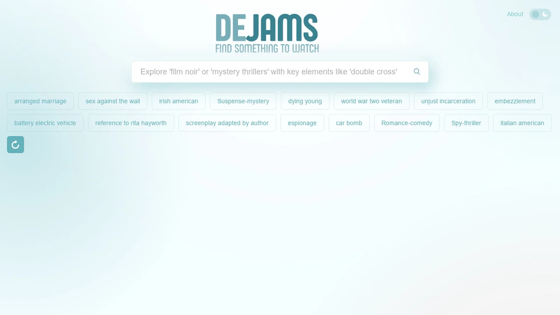 dejams-a-smart-movie-search-engine homepage