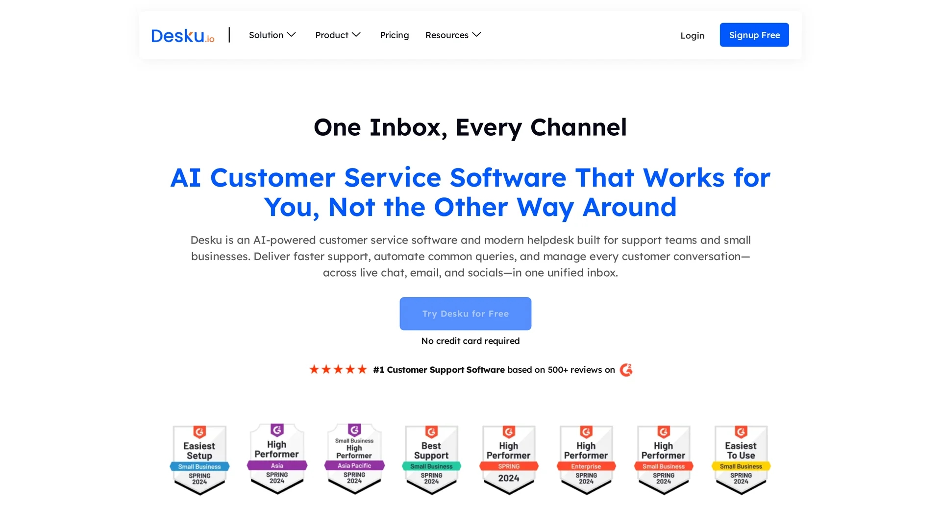 desku homepage