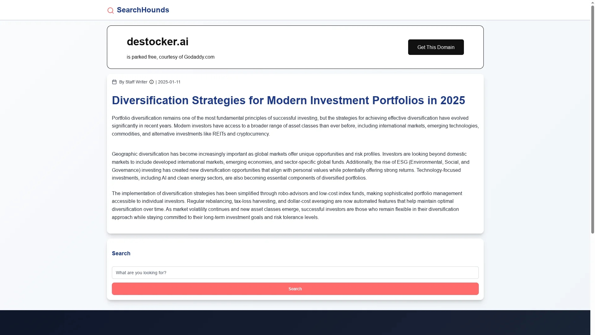 destocker-ai homepage
