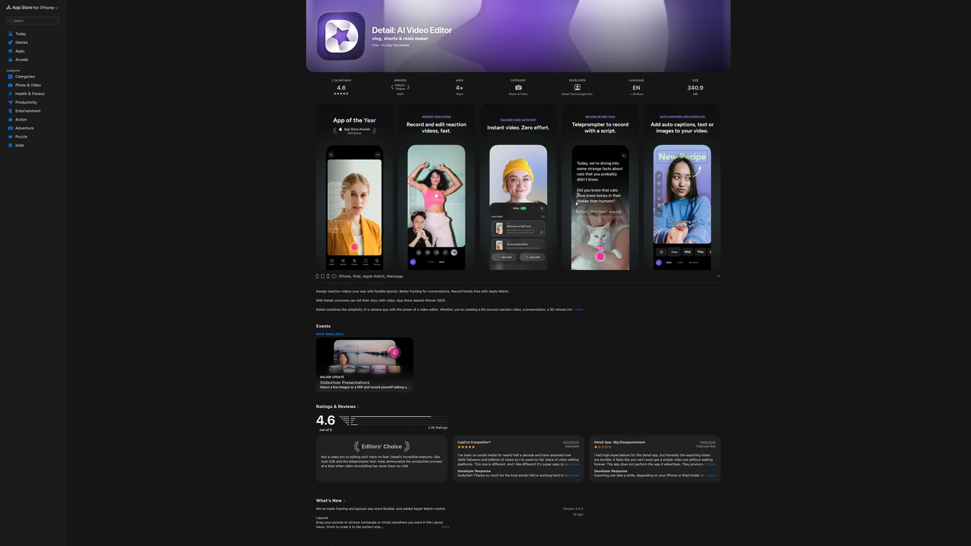 detail-ai-video-content-maker homepage