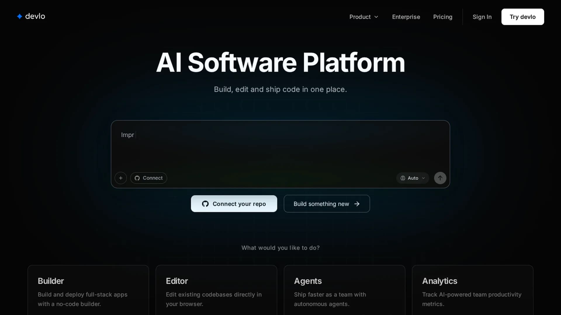 devlo homepage