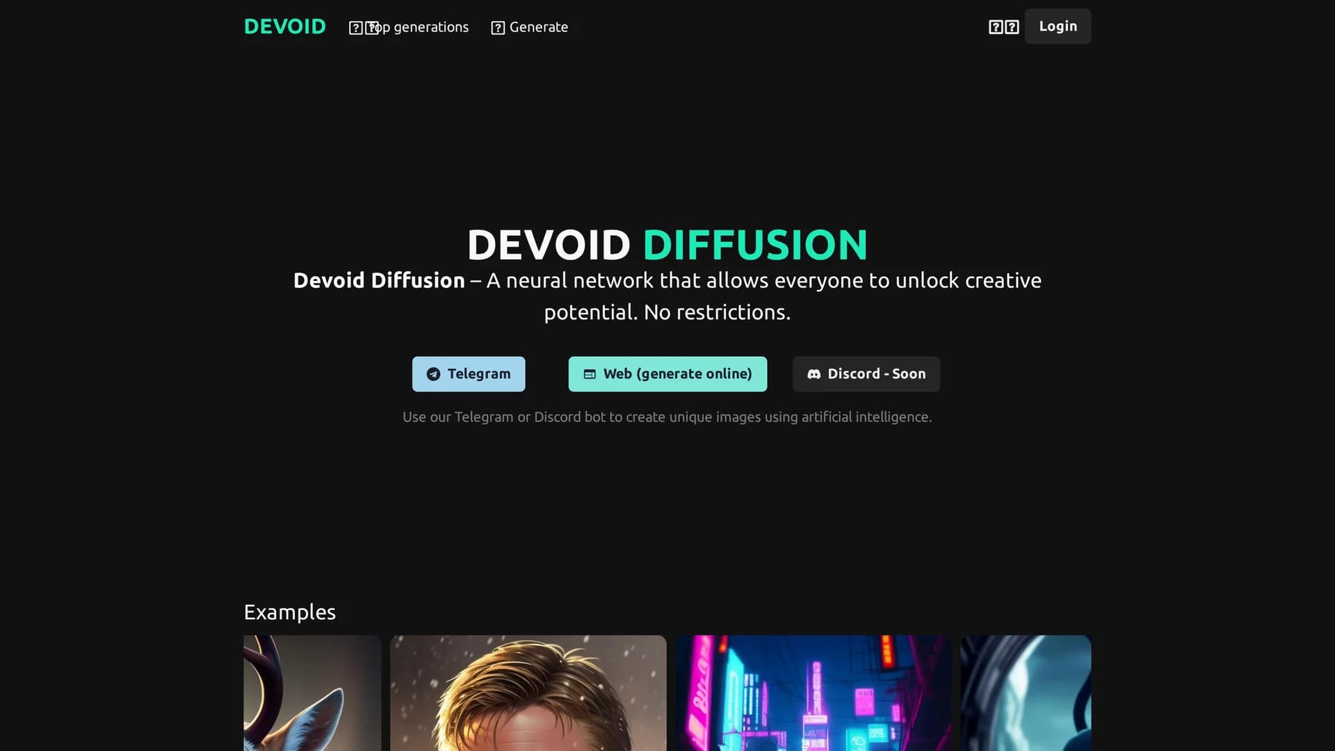 devoid-ai homepage
