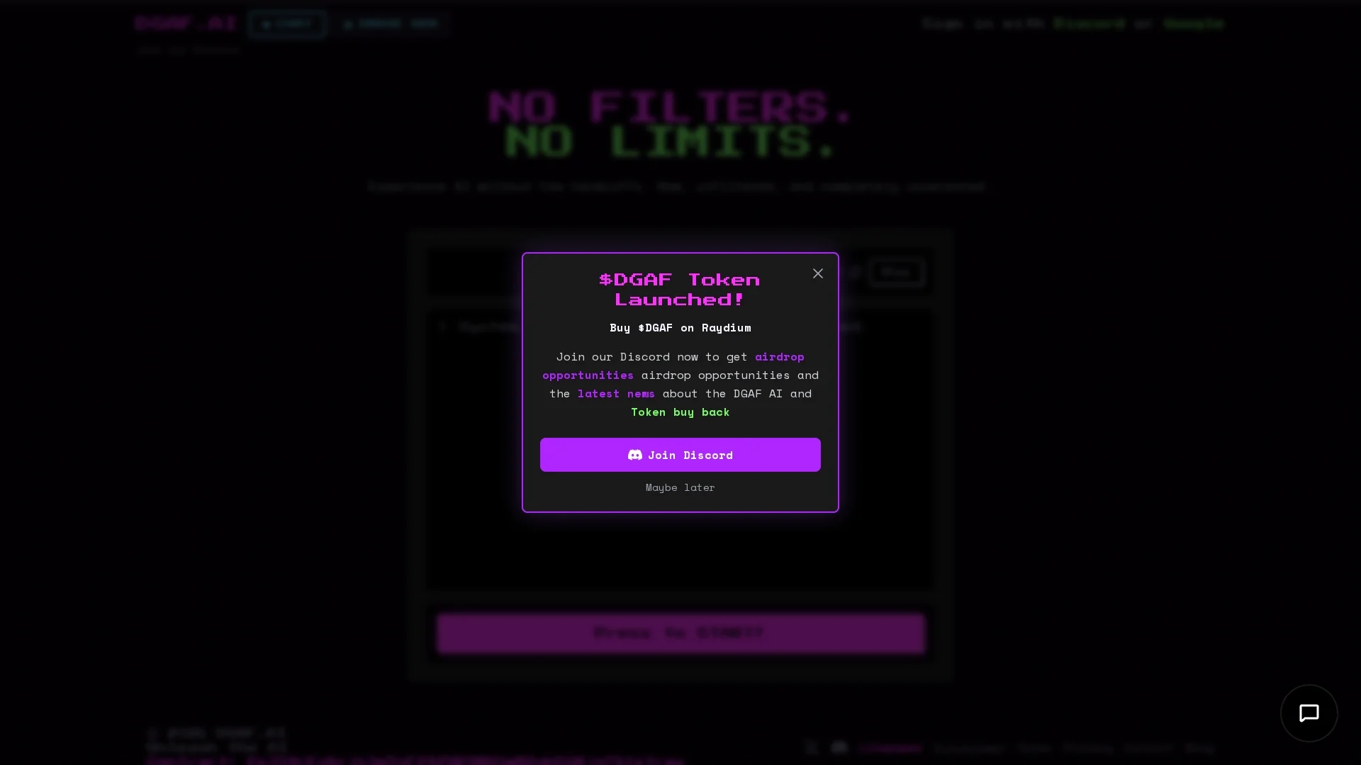 dgaf homepage
