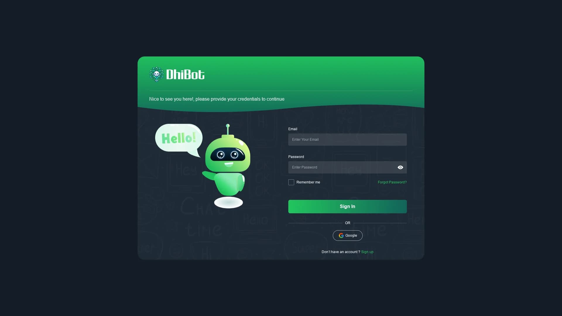 dhibot homepage