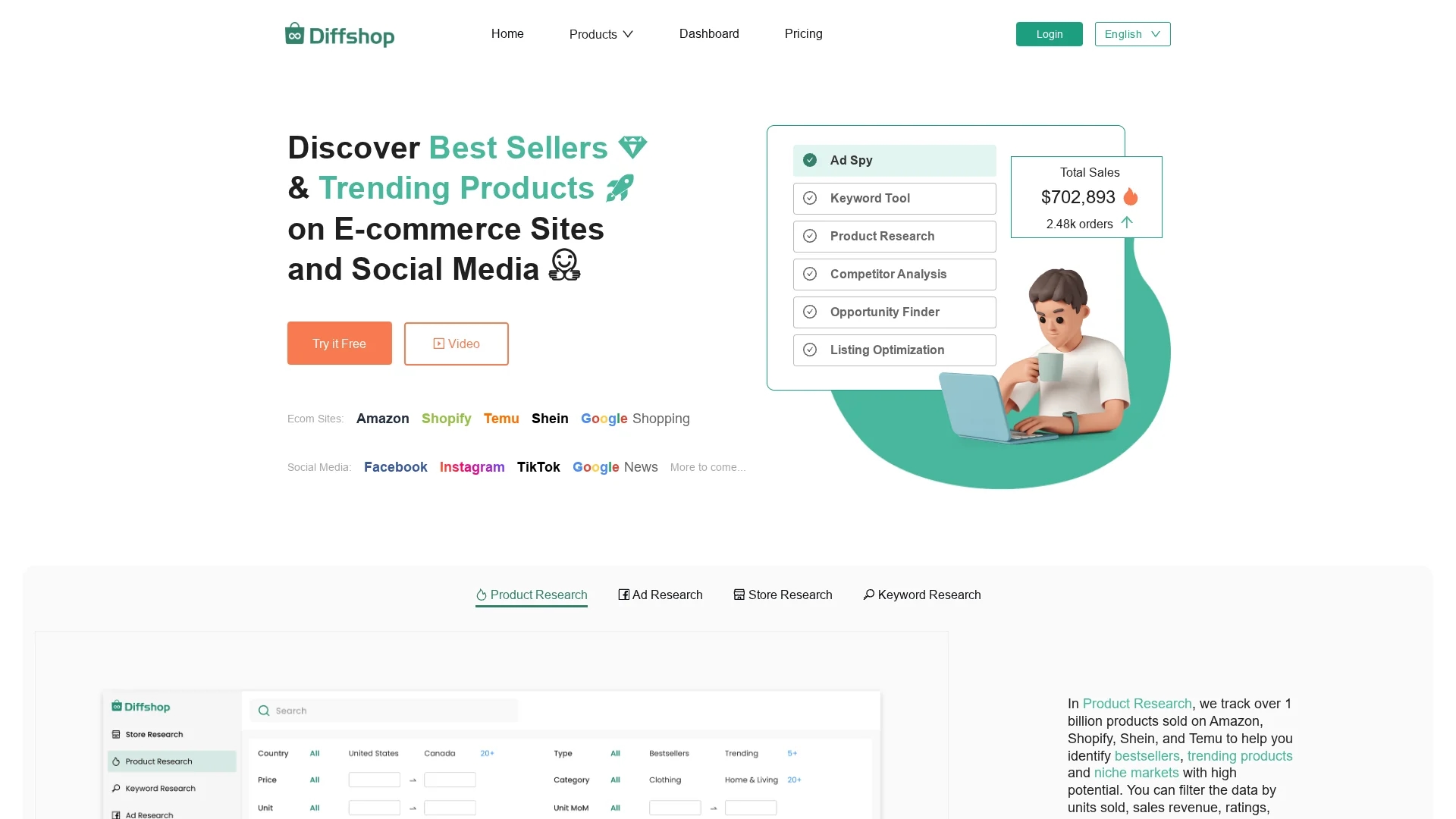 diffshop homepage