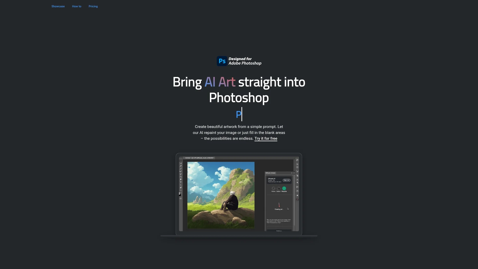 diffusely-ai-art-photoshop-plugin homepage